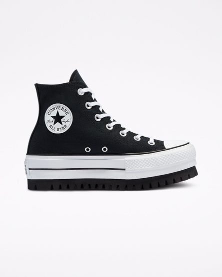 Dámské Boty Na Platformy Converse Chuck Taylor All Star Trek Vysoké Černé | CZ DJHT31